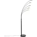 QAZQA Design gulvlampe sort inkl. 5-lys dæmpbar LED - Sixties Trento