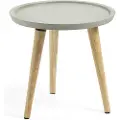 Kave Home - Sidebord, Livy Ø 40 - Grå - Småborde - - Homeroom