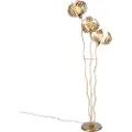 QAZQA Vintage gulvlampe guld 182 cm 3-lys - Botanica