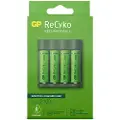 GP ReCyko Everyday batterioplader USB inkl. 4 stk AA 2100mAh 202235 Modsvarer: N/A