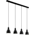 Eglo - Pendel Priddy 4-Light - Sort - Loftpendler - - Homeroom
