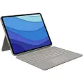 Logitech Combo Touch - keyboard and folio case - with trackpad - QWERTY - UK - sand - Tastatur & Folio sæt - Engelsk - UK - Grå
