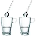 Leonardo - Kaffesæt Senso - Kaffekop og ske x2 - Latte Macchiato - Transparent - Kopper & krus - - Homeroom
