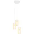 QAZQA Oriental pendellampe hvid med rattan 3-lys rund - Akira