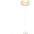 QAZQA Oriental gulvlampe hvid med rattan 40 cm - Akira