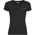 EA7 EA7til kvinder. 8NTT65_TJDQZ Train Evolution T-shirt sort (M), Casual, Bomuld, Korte ærmer