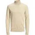 Jack & Jones Emil Knit Roll Neck Detail Melange Trøje