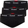 Hugo Boss HUGOtil mænd. 50469763 Pakke 3 bomuldselastikslips Logo sort (XL), Afslappet