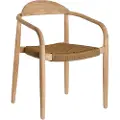 Kave Home - GLYNIS stol med armlæn, 4-pak - Brun - Spisestole - - Homeroom