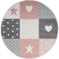 KMCarpets - Børnetæppe Atlas - Rosa - Børnegulvtæpper - - Homeroom