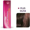 Wella Professionals NuancerColor Touch Plus No. 55/04 Lysebrun Intensiv Naturrød 60 ml (2.926,00 kr / 1 l)