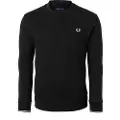 Fred perry Fred Perrytil mænd. M7535 Sweatshirt med rund hals, sort (XXL), Casual, Bomuld