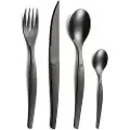 Lou Laguiole - Bestiksæt Jet 16 dele - Sort - Bestik - - Homeroom