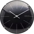 Nextime - Vægur Big Stripe Mini Dome Diameter 20 cm - Sort - Vægure og bordure - - Homeroom