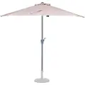 Vonroc Premium Stangparasol Magione 270x135cm - inkl. overtræk - halvrund | Balkonparasol| Beige