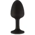 Dorcel Geisha Plug Diamond L - hvid sten anal plug (sort)