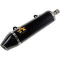Arrow Thunder Dark Um Dsr 125 Ex 18-20 (4t)/sx-rx 125/xsm/xtm 125 Aluminium&carbon Homologeret Lyddæmper