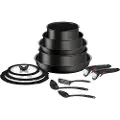 Tefal Sæt med gryder INGENIO UNLIMITED L7639543, sæt med 13, sort, aluminium, Tefal