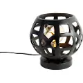 QAZQA Industriel bordlampe sort - Bobby