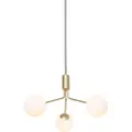 QAZQA Art Deco Pendellampe guld med opalglas 3-lys - Coby