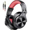 OneOdio A71 Wired Headphones (Black and Red)