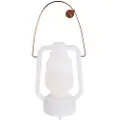 QAZQA Bordlampe hvid IP44 inkl. Bluetooth højttaler - Storm Music