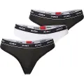 Hugo Boss HUGOtil kvinder. 50469681 Sæt 3 g-strenge Stripe hvid, sort (L), Afslappet, Bomuld