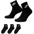 Nike Everyday Essential-ankelstrømper (3 par) - sort