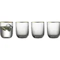 Lyngby Glas Vandglas PALERMO GOLD, sæt med 4 stk, 350 ml, Lyngby Glas