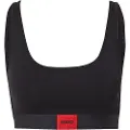 Hugo Boss HUGOtil kvinder. 50469652 Bralette-bh med logo, sort (XS), Afslappet, Bomuld