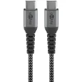 Goobay USB-C / USB-C-kabel - 0,5 m - Space Grå / Sølv