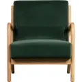 Woood - Lænestol Mark, velour - Grøn - Lænestole - - Homeroom