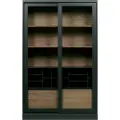 Woood - Vitrineskab James, H200xB125xD47 - Sort - Skabe - - Homeroom