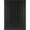 Woood - Garderobe Connect m struktur, H195xB140xD53 - Sort - Garderobeskab - - Homeroom
