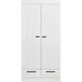 Woood - Garderobe Connect m struktur, H195xB94xD53 - Hvid - Garderobeskab - - Homeroom