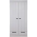 Woood - Garderobe Connect m struktur, H195xB94xD53 - Grå - Garderobeskab - - Homeroom