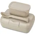 Koziol - Sæt Med 2x madkasse og bestik Candy Ready - Beige - Opbevaringsbeholdere - - Homeroom