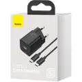 Baseus Super Si Hurtig Oplader og USB-C/USB-C Kabel - 25W - Sort