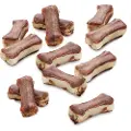 Lukullus Blandet prøvepakke Lukullus Tyggeben - Kylling, And, Laks og Oksekød (hver 12 x 5 cm)
