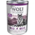 Wolf of Wilderness Økonomipakke: 24 x 400 g Wolf of Wilderness Senior - Wild Hills - And