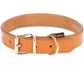 Heim Buffalo, cognac læderhalsbånd - Str. 55: 40 - 50 cm halsomfang