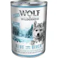 Wolf of Wilderness Little Wolf of Wilderness 6 x 400 g - Duo-Protein - Blue River Junior - Kylling & Laks