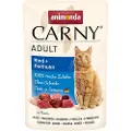 Animonda Carny Pouch 12 x 85 g - Okse + Perlehøne