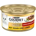 Gourmet Økonomipakke: 24 x 85 g Gourmet Gold Møre Bidder - Kylling & Lever