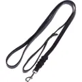 Heim hundesnor - flettet, sort - 200 cm lang / 18 mm bred
