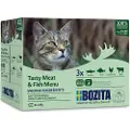 Bozita bidder i gelé i blandingspakke 12 x 85 g - Mixpaket Fisk & kød Menu (4 varianter)