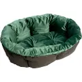Ferplast Betræk Sofà - Grøn velour til Ferplast hundekurv Siesta Deluxe - 10: L 96 x B 71 x H 32 cm