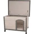 Trixie Classic hundehus med fladt tag - Str. S-M: B 85 x D 60 x H 58 cm, grå