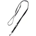 Heim hundesnor - nittet & justerbar, sort - 240 cm lang / 20 mm bred