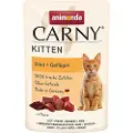 Animonda Carny Økonomipakke: 24 x 85 g Animonda Carny Kitten Pouch - Okse & Fjerkræ
